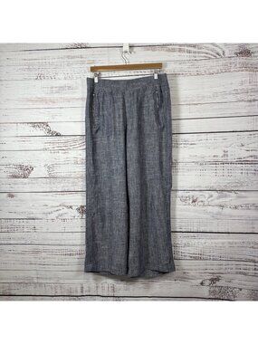 Violet & Roses Blue Linen Wide Leg Resort Wear Stitch Fix Pants